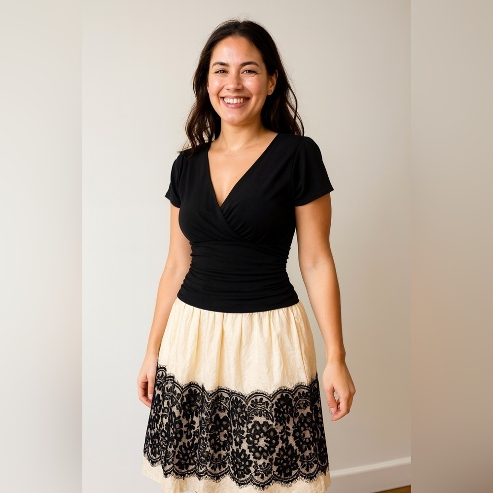 Gorgeous G.L. Fashions Romantic Lace Dress Size 6